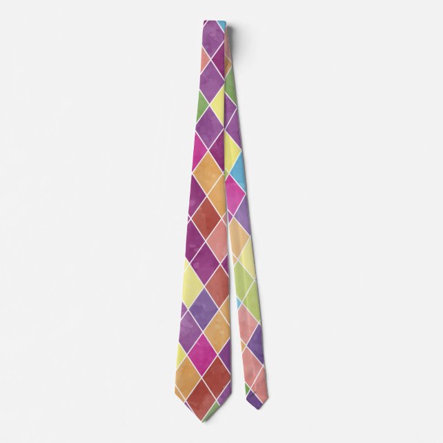 Corbata Patrón de Grunge Harlequin (Anverso)