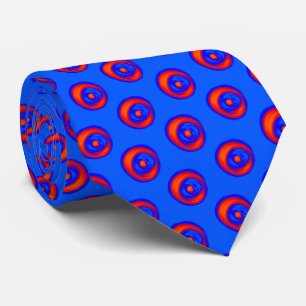 Corbata Patrón de GUAY azul cielo y rojo Naranja
