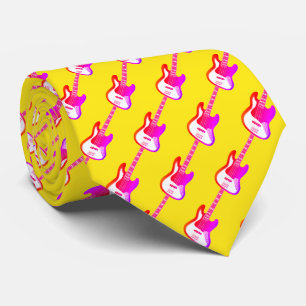 Corbata Patrón de guitarra eléctrica de estilo retro