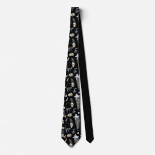 Corbata Patrón de Halloween Spooky