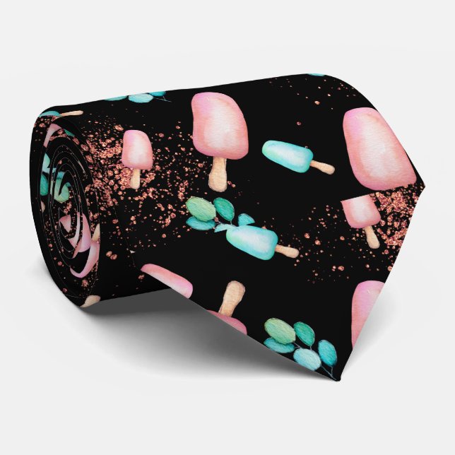 Corbata patrón de helado de azulejos frescos (Enrollado)