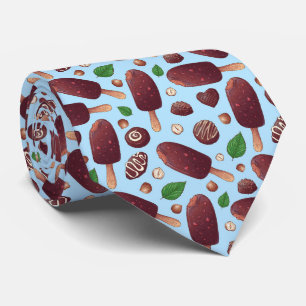 Corbata patrón de helado fresco con azulejos