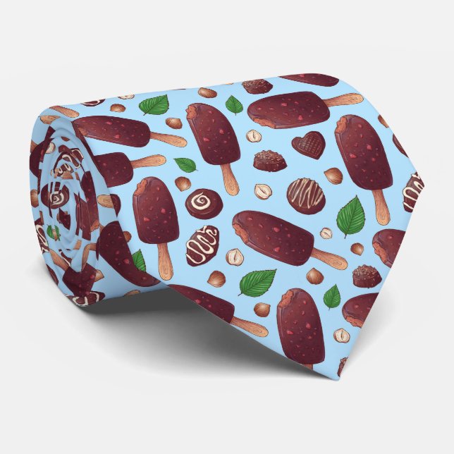 Corbata patrón de helado fresco con azulejos (Enrollado)