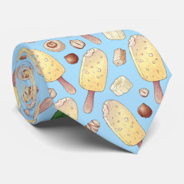 Corbata patrón de helado fresco con azulejos