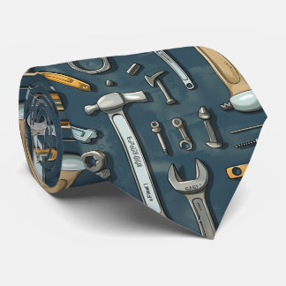 Corbata patrón de herramienta fresco en mosaico