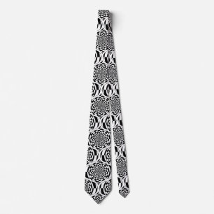 Corbata Patrón de hipnosis blanco y negro + tu idea