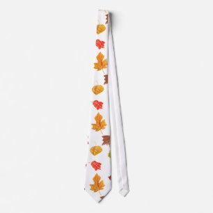 Corbata Patrón de hojas de otoño