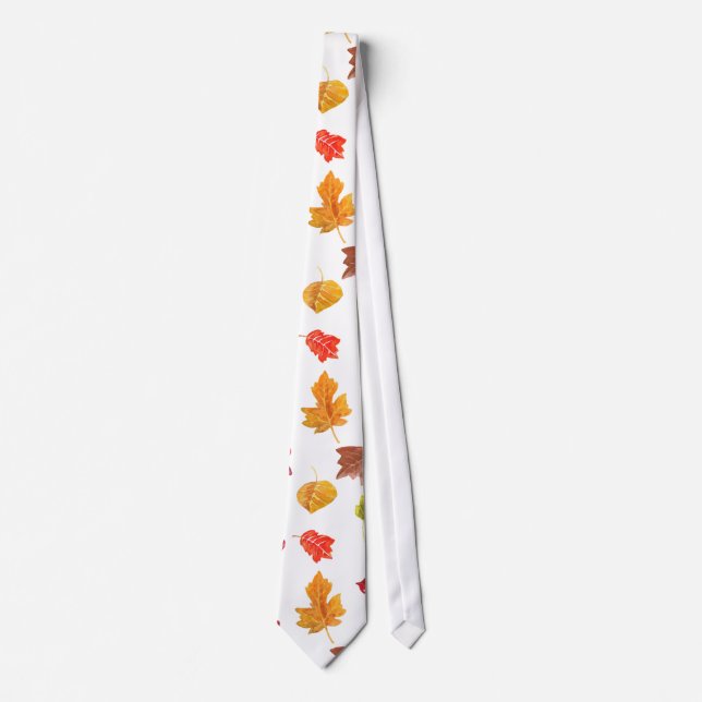 Corbata Patrón de hojas de otoño (Anverso)