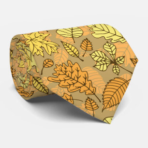Corbata Patrón de hojas de otoño