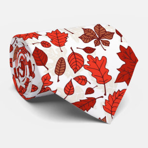 Corbata Patrón de hojas de otoño