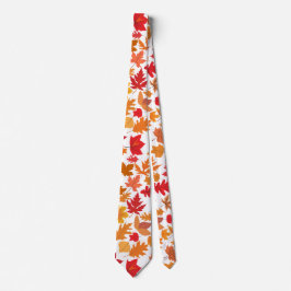 Corbata Patrón de hojas de otoño 02 No BG