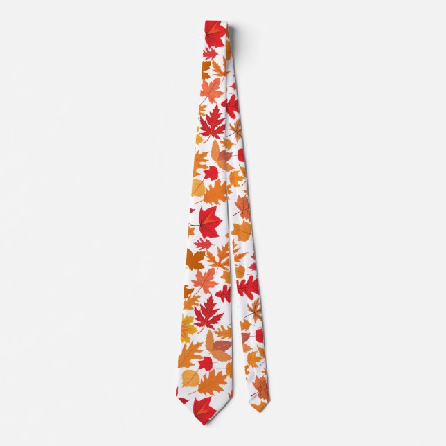Corbata Patrón de hojas de otoño 02 No BG (Anverso)