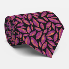 Corbata Patrón de hojas de otoño moradas