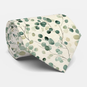 Corbata Patrón de Hojas Prensadas Botánicas – Estampa de H