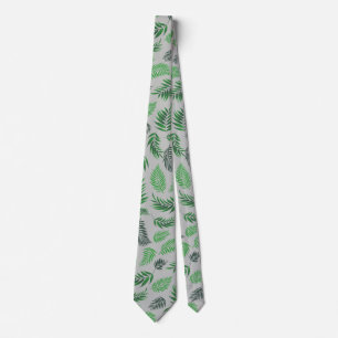 Corbata Patrón de hojas tropicales 11