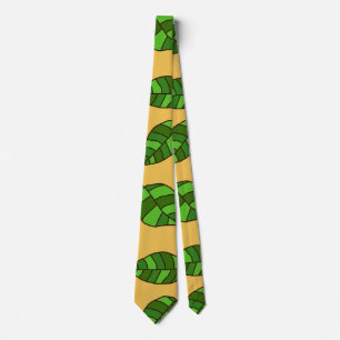 Corbata Patrón de hojas verdes ajustable