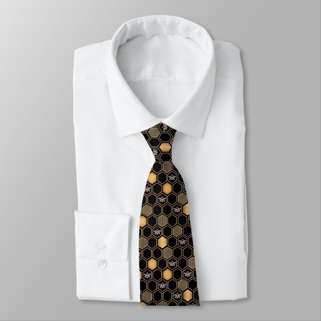 Corbata Patrón de honeycomb (Atado)