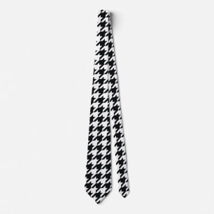 Corbata Patrón de Houndstap Blanco negro