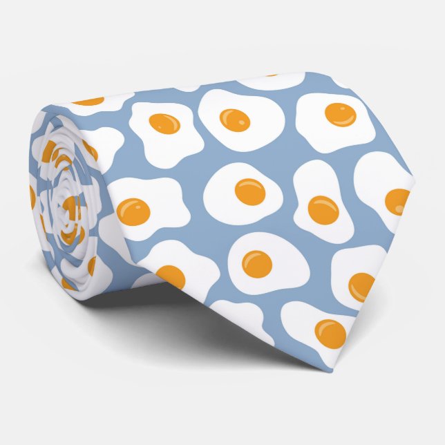 Corbata patrón de huevo de desayuno con baldosas frescas (Enrollado)