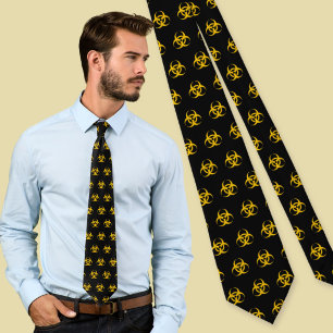 Corbata Patrón de icono de riesgo biológico