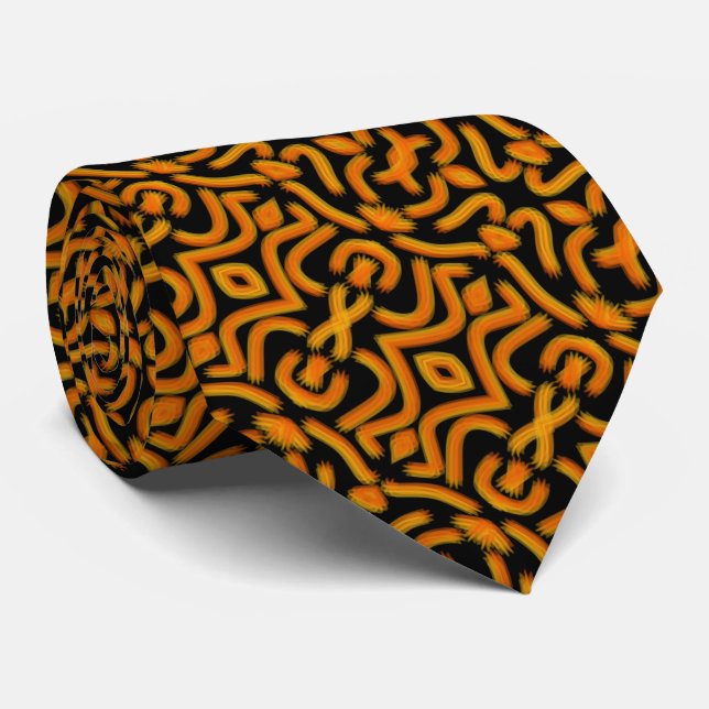 Corbata Patrón de imagen reflejada de arte de fideos con q (Enrollado)