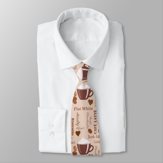 Corbata Patrón de imágenes de café (Atado)