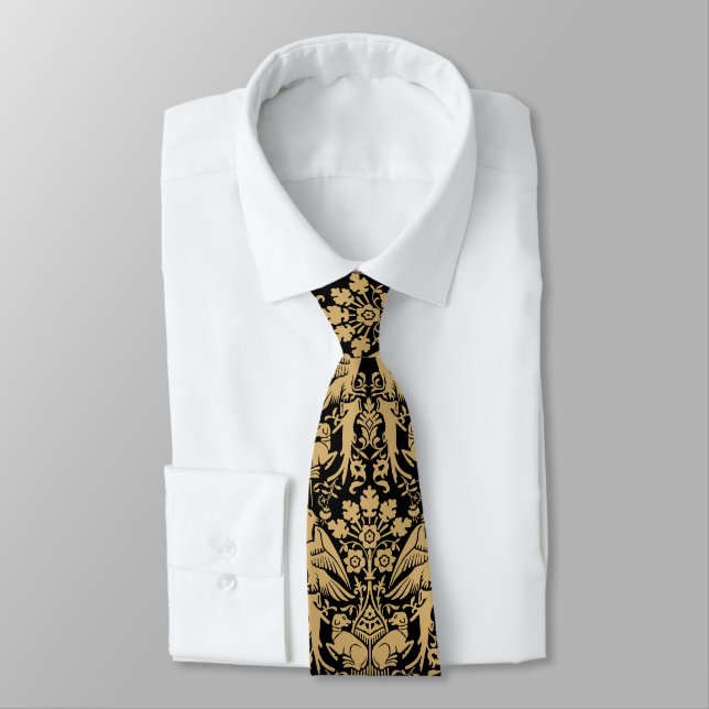 Corbata Patrón de impresión de halcones y sabuesos medieva (Atado)