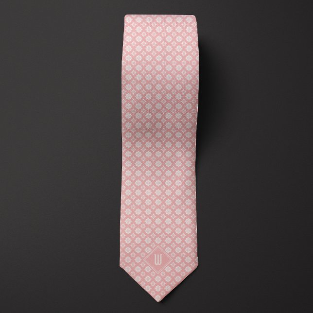 Corbata Patrón de inspiración floral rosa y turbio claro (Subido por el creador)
