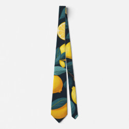 Corbata Patrón de jardín de limón. Cocitos tropicales amar