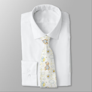 Corbata Patrón de jardín de margaritas de osito de peluche