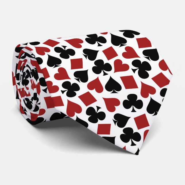 Corbata Patrón de juego de cartas de póquer (Enrollado)
