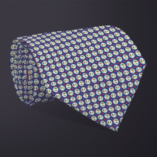 Corbata Patrón de la bandera de Belice en mosaico (Subido por el creador)