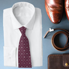 Corbata Patrón de la Corona de Plata de Pluma de lujo mode