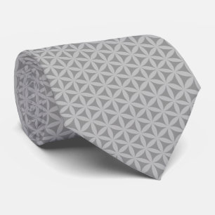 Corbata Patrón de la flor gris media de la vida