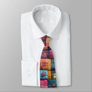 Corbata Patrón de la pila de trabajo de mosaico caprichoso