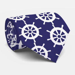 Corbata Patrón de la rueda del crucero blanco azul de la M