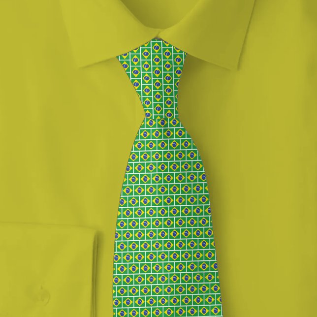 Corbata Patrón de ladrillo de la bandera de Brasil (Subido por el creador)