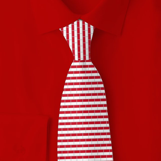 Corbata Patrón de ladrillo de la bandera de Mónaco (Subido por el creador)