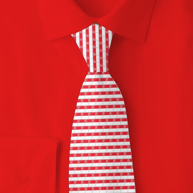 Corbata Patrón de ladrillo de la bandera de Singapur (Subido por el creador)