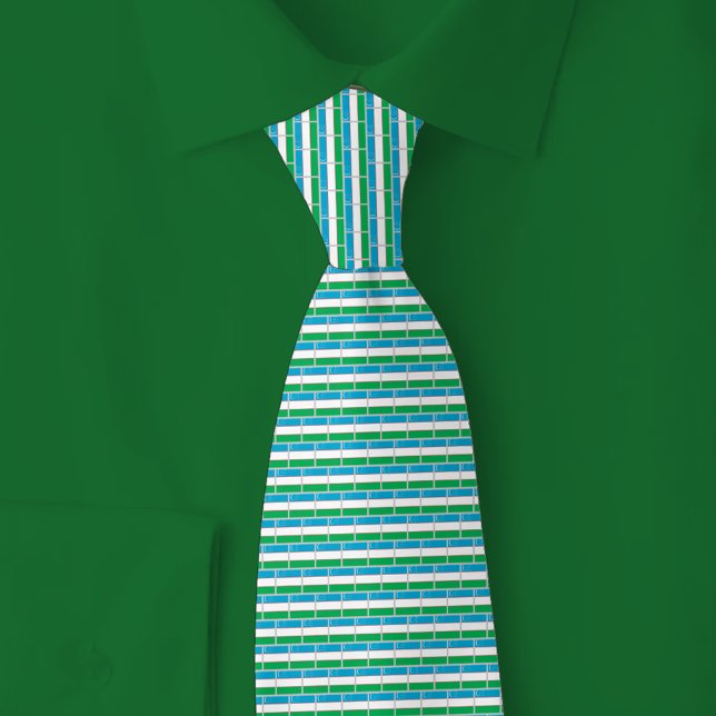 Corbata Patrón de ladrillo de la bandera de Uzbekistán (Subido por el creador)