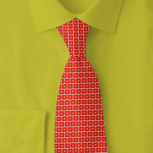 Corbata Patrón de ladrillo de la bandera de Vietnam (Subido por el creador)