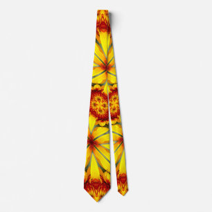 Corbata Patrón de las flores doradas