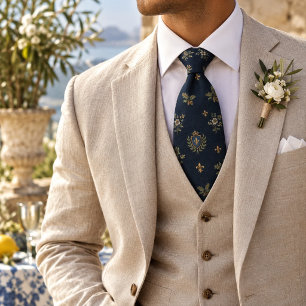 Corbata Patrón de Laurel y Roble Heraldico de Marina Media
