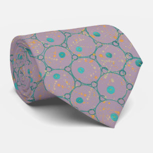 Corbata Patrón de lavanda de círculo