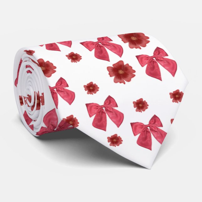 Corbata patrón de lazo rojo (Enrollado)