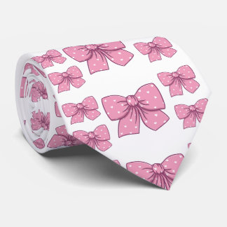 Corbata patrón de lazo rosa