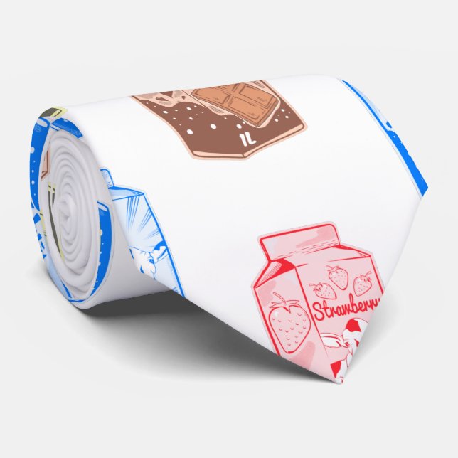 Corbata Patrón de leche con sabor (Enrollado)