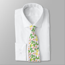 Corbata Patrón de lemas florales rosas