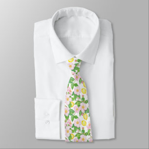 Corbata Patrón de lemas florales rosas