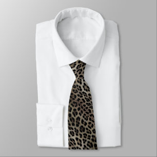 Corbata Patrón de leopardo, tigre, piel de leopardo, elega
